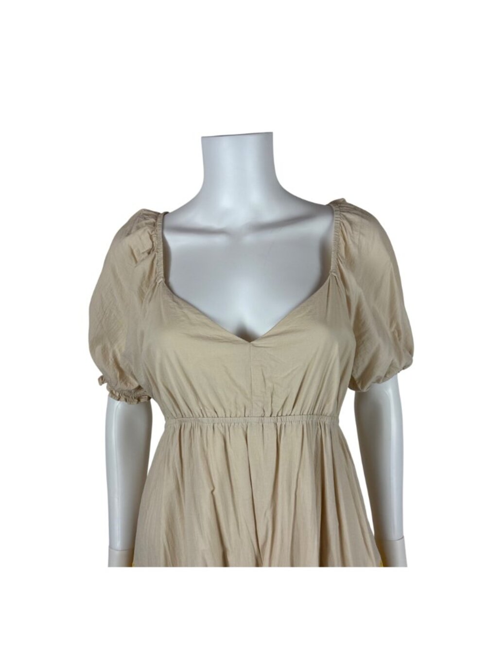 &Merci Candy Corn Dress Womens M Puff Sleeve Halloween Colorblock Mini Fit Flare - Picture 5 of 12